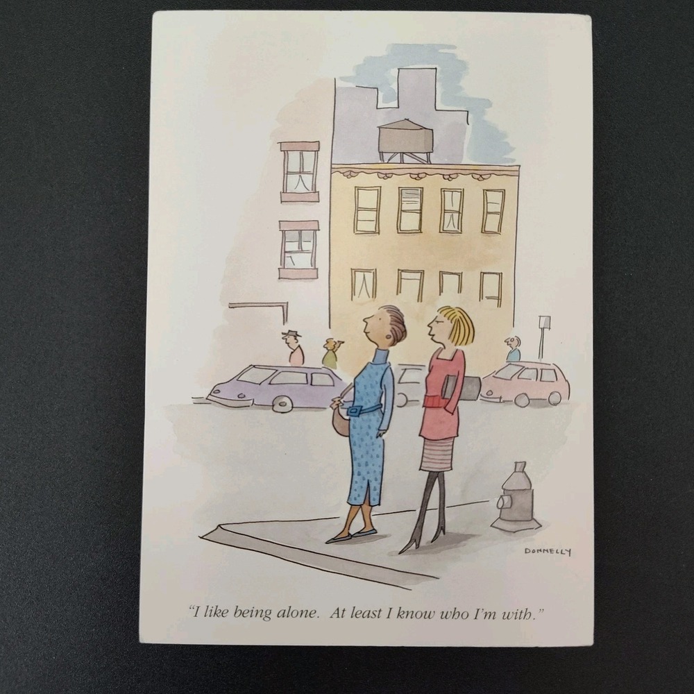 Donnelly Liza Cartoon Postcard Promo "I Like Being Alone"‎ RARE SEE BR3.1CE575
